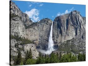 View of Yosemite Falls in Spring, Yosemite National Park, California, USA-null-Stretched Canvas