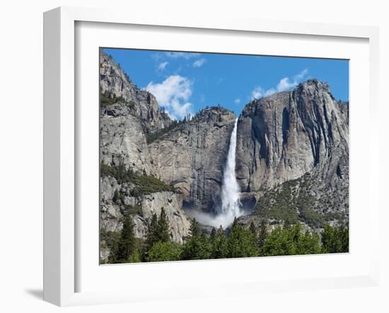 View of Yosemite Falls in Spring, Yosemite National Park, California, USA-null-Framed Premium Photographic Print