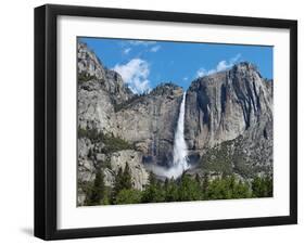 View of Yosemite Falls in Spring, Yosemite National Park, California, USA-null-Framed Photographic Print