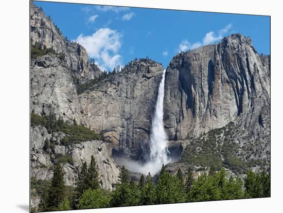 View of Yosemite Falls in Spring, Yosemite National Park, California, USA-null-Mounted Photographic Print