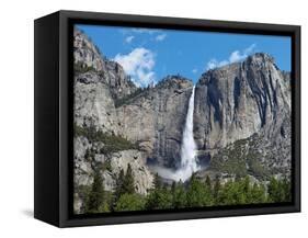 View of Yosemite Falls in Spring, Yosemite National Park, California, USA-null-Framed Stretched Canvas