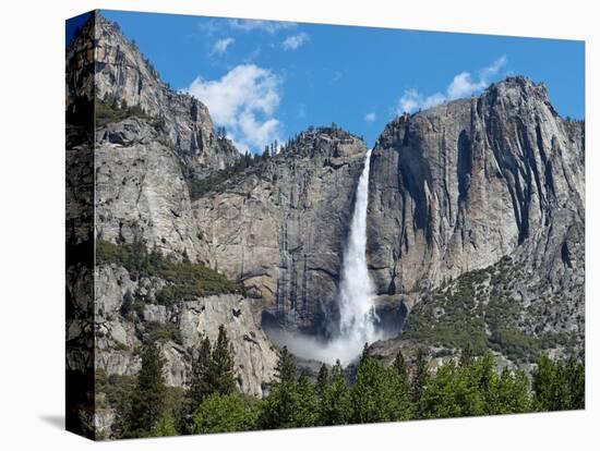 View of Yosemite Falls in Spring, Yosemite National Park, California, USA-null-Stretched Canvas