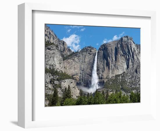 View of Yosemite Falls in Spring, Yosemite National Park, California, USA-null-Framed Photographic Print