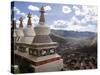 View of Yushu Town from Temple, Yushu, Qinghai, China-Porteous Rod-Stretched Canvas