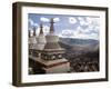 View of Yushu Town from Temple, Yushu, Qinghai, China-Porteous Rod-Framed Photographic Print