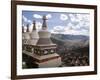 View of Yushu Town from Temple, Yushu, Qinghai, China-Porteous Rod-Framed Photographic Print