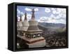 View of Yushu Town from Temple, Yushu, Qinghai, China-Porteous Rod-Framed Stretched Canvas