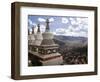 View of Yushu Town from Temple, Yushu, Qinghai, China-Porteous Rod-Framed Photographic Print