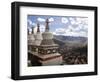 View of Yushu Town from Temple, Yushu, Qinghai, China-Porteous Rod-Framed Photographic Print