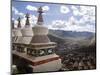 View of Yushu Town from Temple, Yushu, Qinghai, China-Porteous Rod-Mounted Photographic Print