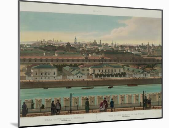 View of Zamoskvorechye from the Kremlin Wall (From a Panoramic View of Moscow in 10 Part), Ca 1848-Philippe Benoist-Mounted Giclee Print