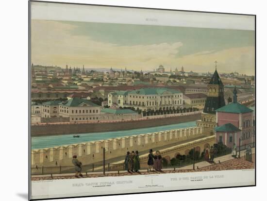 View of Zamoskvorechye from the Kremlin Wall (From a Panoramic View of Moscow in 10 Part), Ca 1848-Philippe Benoist-Mounted Giclee Print