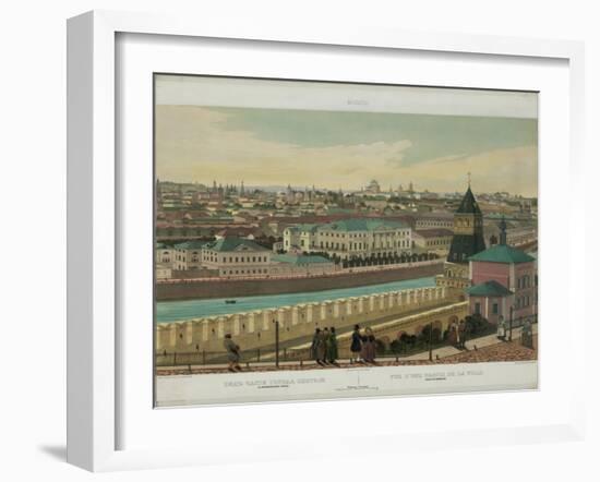 View of Zamoskvorechye from the Kremlin Wall (From a Panoramic View of Moscow in 10 Part), Ca 1848-Philippe Benoist-Framed Giclee Print