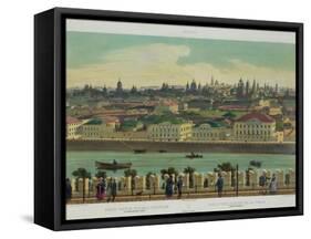 View of Zamoskvorechye from the Kremlin Wall (From a Panoramic View of Moscow in 10 Part), Ca 1848-Philippe Benoist-Framed Stretched Canvas