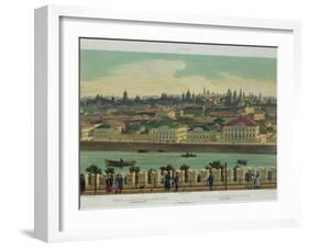 View of Zamoskvorechye from the Kremlin Wall (From a Panoramic View of Moscow in 10 Part), Ca 1848-Philippe Benoist-Framed Giclee Print