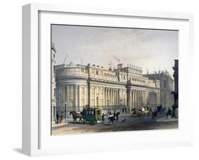 View Ofthe Bank of England, City of London, 1854-Jules Louis Arnout-Framed Giclee Print