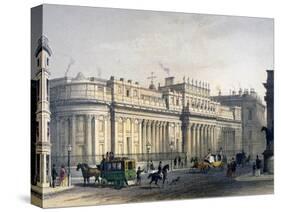 View Ofthe Bank of England, City of London, 1854-Jules Louis Arnout-Stretched Canvas