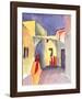 View on an Alley-Auguste Macke-Framed Art Print