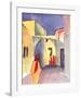 View on an Alley-Auguste Macke-Framed Art Print