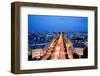 View on Avenue Des Champs-Elysees from Arc De Triomphe at Night Paris, France-Michal Bednarek-Framed Photographic Print