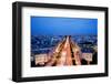 View on Avenue Des Champs-Elysees from Arc De Triomphe at Night Paris, France-Michal Bednarek-Framed Photographic Print