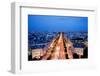 View on Avenue Des Champs-Elysees from Arc De Triomphe at Night Paris, France-Michal Bednarek-Framed Photographic Print