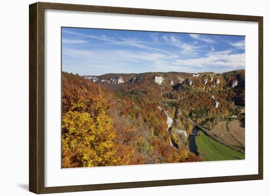 View on Burg Wildenstein Castle and Danube Valley in Autumn-Markus-Framed Photographic Print