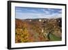 View on Burg Wildenstein Castle and Danube Valley in Autumn-Markus-Framed Photographic Print