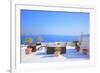 View on Caldera and Sea from Balcony, Santorini, Greece-Netfalls-Framed Photographic Print