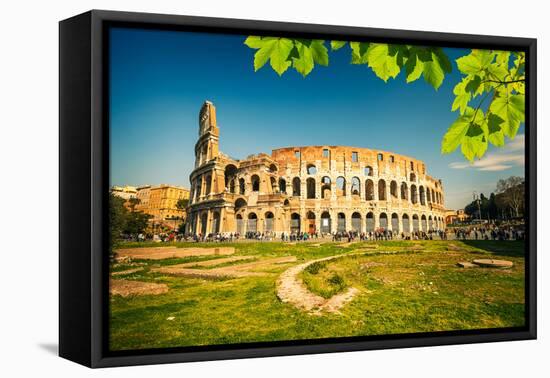 View on Colosseum in Rome, Italy-sborisov-Framed Stretched Canvas