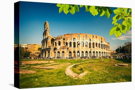 View on Colosseum in Rome, Italy-sborisov-Stretched Canvas