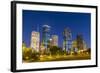 View on Downtown Houston by Night-Jorg Hackemann-Framed Photographic Print