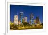 View on Downtown Houston by Night-Jorg Hackemann-Framed Photographic Print