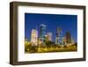 View on Downtown Houston by Night-Jorg Hackemann-Framed Photographic Print