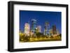 View on Downtown Houston by Night-Jorg Hackemann-Framed Photographic Print