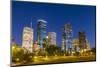 View on Downtown Houston by Night-Jorg Hackemann-Mounted Photographic Print