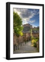 View on Edinburgh Castle from Heriot Place, Edinburgh, Scotland, UK-Nataliya Hora-Framed Photographic Print