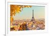 View on Eiffel Tower at Sunset, Paris, France-S Borisov-Framed Photographic Print