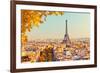 View on Eiffel Tower at Sunset, Paris, France-S Borisov-Framed Photographic Print