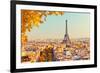 View on Eiffel Tower at Sunset, Paris, France-S Borisov-Framed Photographic Print