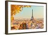 View on Eiffel Tower at Sunset, Paris, France-S Borisov-Framed Photographic Print