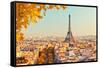 View on Eiffel Tower at Sunset, Paris, France-S Borisov-Framed Stretched Canvas