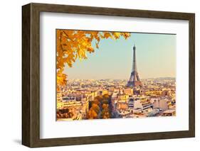 View on Eiffel Tower at Sunset, Paris, France-S Borisov-Framed Photographic Print