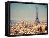 View on Eiffel Tower, Paris, France-S Borisov-Framed Stretched Canvas