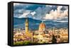 View on Florence and Duomo Cathedral, Italy-sborisov-Framed Stretched Canvas