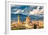 View on Florence and Duomo Cathedral, Italy-sborisov-Framed Art Print