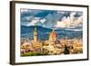 View on Florence and Duomo Cathedral, Italy-sborisov-Framed Art Print