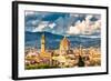 View on Florence and Duomo Cathedral, Italy-sborisov-Framed Art Print