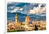 View on Florence and Duomo Cathedral, Italy-sborisov-Framed Art Print