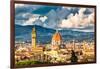 View on Florence and Duomo Cathedral, Italy-sborisov-Framed Art Print